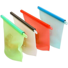 Sacos reutilizáveis para armazenamento de alimentos, com formato que permite que fiquem em pé, resistentes ao calor e ao frio (-50 C a +250 C),