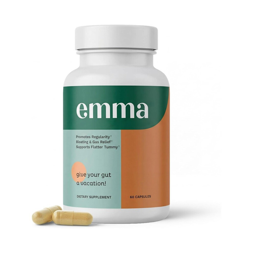 (1pc) Emma Gut Health Relief Supplement,Leaky Gut&Digestive Support for Constipation,Bloating&Gas Relief with Berberine,60 Capsules