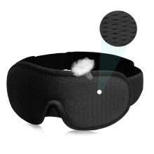 Maschera per dormire 3D, oscurante, traspirante, morbida e imbottita, con imbottitura che blocca la luce.