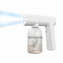 Pistola disinfettante a nano spray ricaricabile, pistola nebulizzatrice portatile a luce blu, spruzzatore di alcol per animali domestici