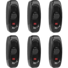 interruttori per lampade, interruttori a levetta 250V 10A con cavo, interruttore a bilanciere intermedio con indicatore LED (nero)