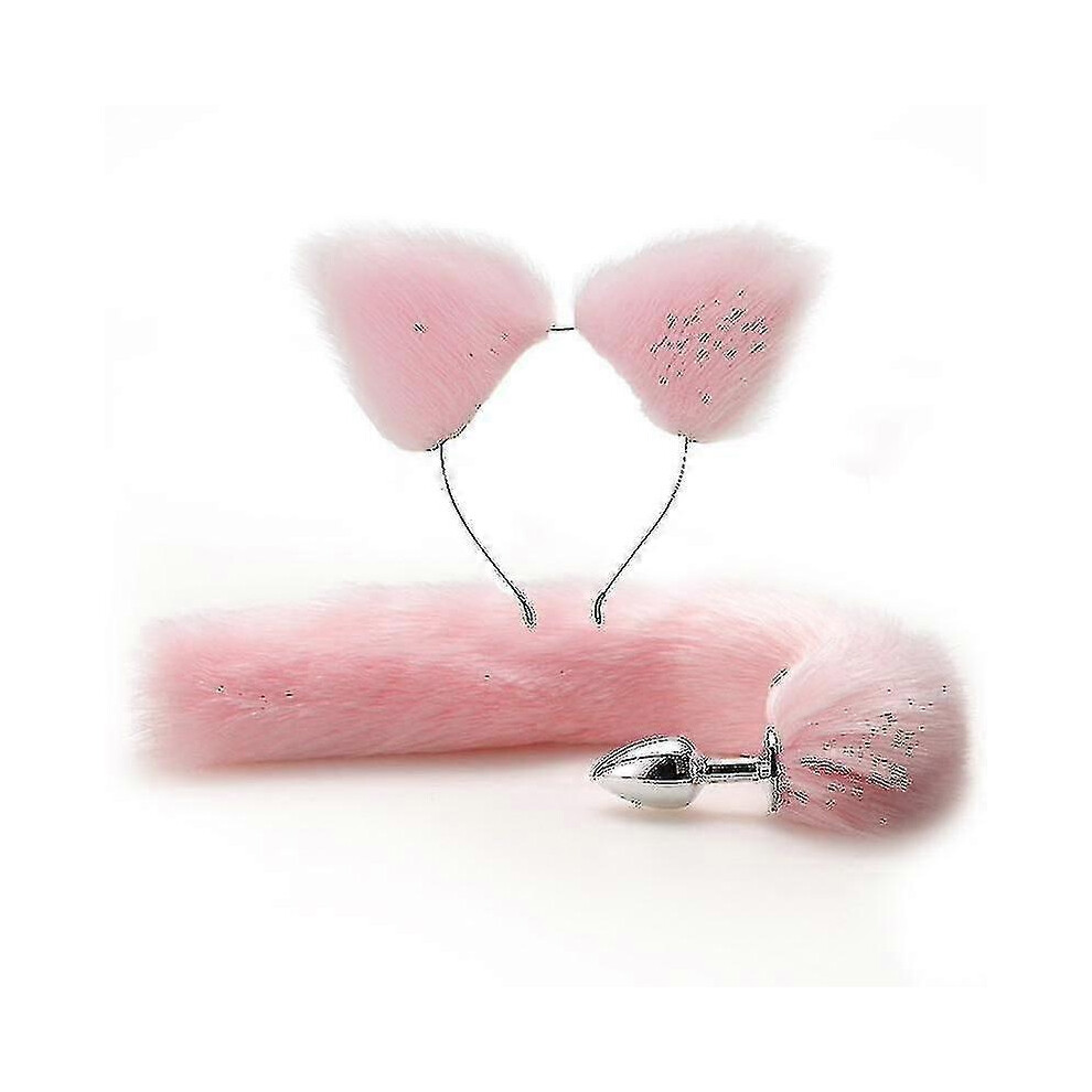 Metal Massager Pink Fox Tailand And Fox Ears, Role Play Cosplay