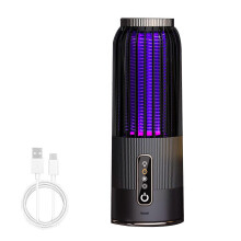Zanzara elettrica ricaricabile tramite USB con luce LED UV, per interni ed esterni, senza fili, portatile, a energia solare.