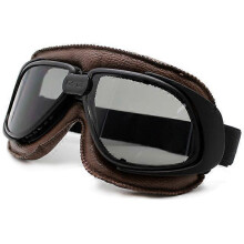 Nordson Motorradbrille Helm Motorradbrille Glas Vintage Pilot Biker Leder Moto Bike ATV Brille