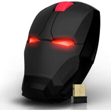 Draadloze Superheld computermuis 2.4G optische gamingmuis van volledig formaat met nano-USB-ontvanger, 3 instelbare DPI-niveaus, draagbare, mobiele mu