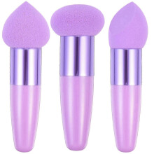 3-teiliges Reise-Accessoire-Set für Damen: Gesichtsschwamm, Beauty-Make-up-Werkzeug, tragbarer Make-up-Stift, professioneller Beauty-Schwamm-Blender
