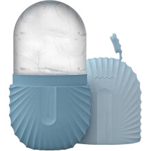 Stampo per cubetti di ghiaccio per il viso, rullo in silicone riutilizzabile per cubetti di ghiaccio rinfrescanti, rullo massaggiante per il viso che
