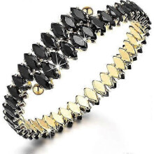 Bracelet de tennis classique ajustable en zircone cubique, bracelet jonc fin et brillant en cristal, bijou tendance, cadeau de mariage ou d'anniversai