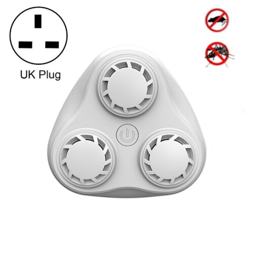 3-Horn Ultrasonic Automatic Frequency Conversion Mouse Repeller/Insect Repellent/Mosquito Repellent(White)