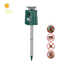 Díoltóir Ainmhithe Cumhachtaithe Gréine Solas Strobe 360 Céim Díoltóir Éan Díoltóir Francach Ultrafhuaime (Glas)