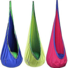 Balancelle suspendue pour enfants, hamac en coton vert, pour l'intérieur et l'extérieur