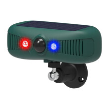 Infrarotsensor für den Außenbereich, akustischer und optischer Alarm, solarbetriebener Ultraschall-Tierabwehr