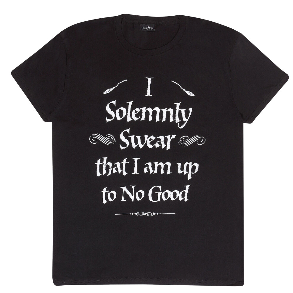 Harry Potter (Xl, ) Unisex Adult I Solemnly Swear T-Shirt Black