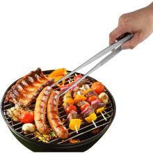 Multifunctionele kookpincet, hoogwaardige roestvrijstalen, ergonomisch ontworpen tang met lange steel voor veilige en gemakkelijke voedselbereiding.
