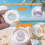 2 Pack Refillable Sunscreen Applicator Roller, 100ml Portable Sunscreen Lotion Roller with Carabiner Hook, Leak-Proof Sponge Applicator for 4