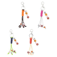 Sports Theme Key Rings Wood Bead Decoration Basketball Baseball