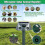 Four-Sided Solar Animal Repeller Bird Repeller Ultrasonic Rat Repeller(As Show) 5