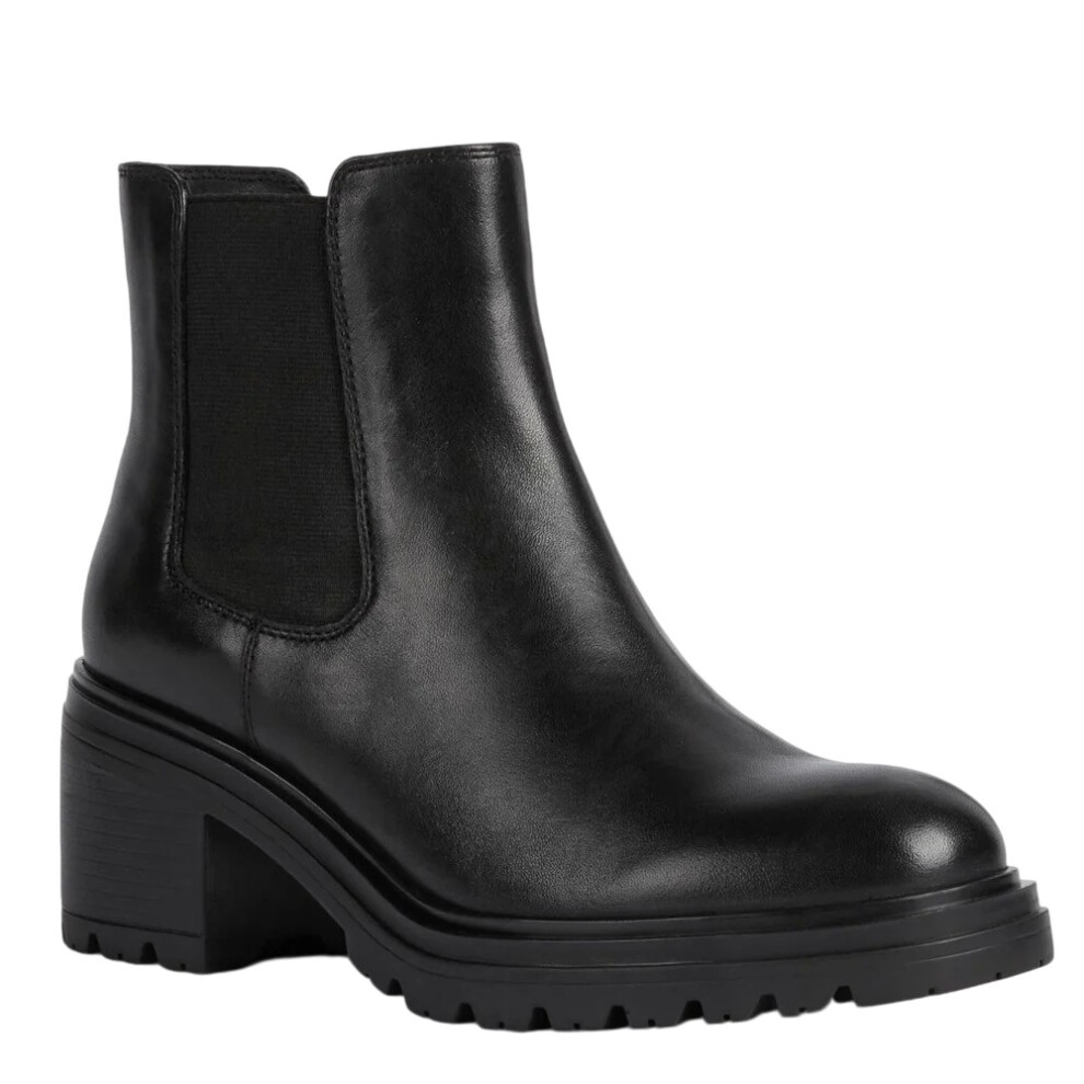 Geox (7.5 Uk, ) Womens/Ladies Damiana Patent Leather Ankle Boots Black