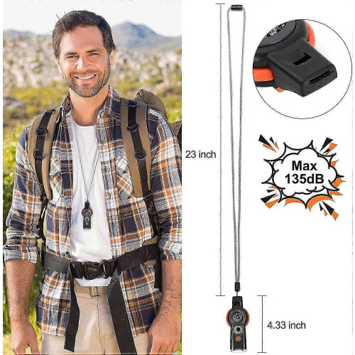7-in-1 Emergency Survival Function Whistle, Outdoor Multifunctional tool Safety Whistle with Lanyard 1