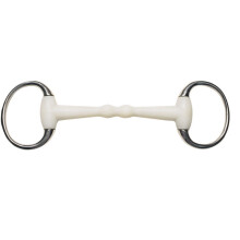 (5in, Ivory) Korsteel Flexi Mullen Mouth Eggbutt Snaffle Bit