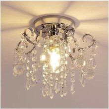 Plafonnier encastré moderne en mini cristal avec finition rouille pour cuisine, salle à manger, chambre