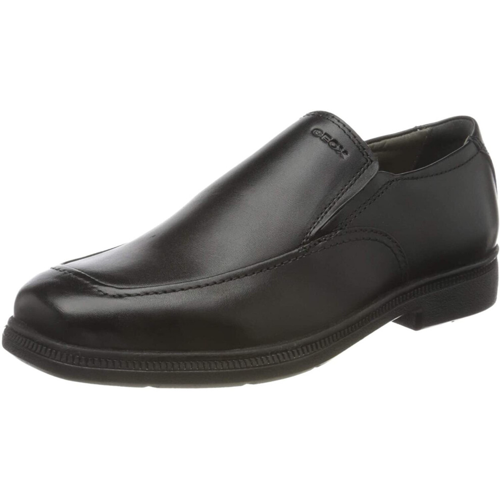Geox (1 Uk, Black) Boys Federico Leather School Shoes