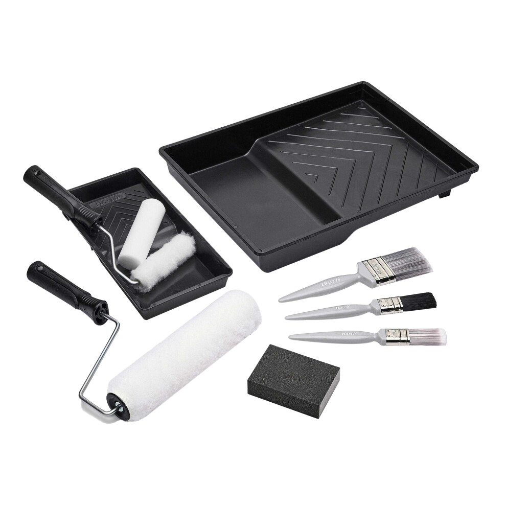 Harris Essentials Paint Roller & Tray Set (Pack Of 11)