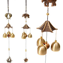 Feng Shui windgong, uniek optisch ontwerp, hoogwaardige metalen windgong van puur koper met een helder en licht geluid voor huis, blokhut, veranda of