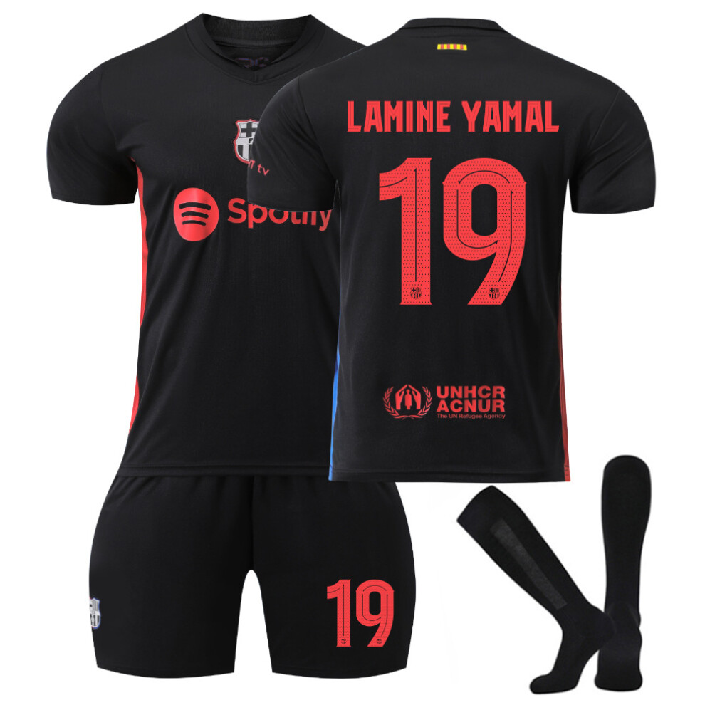 (22#(120-130)) 2025 Kids Soccer Uniform LAMINE YAMAL 19 Football Kit Jersey