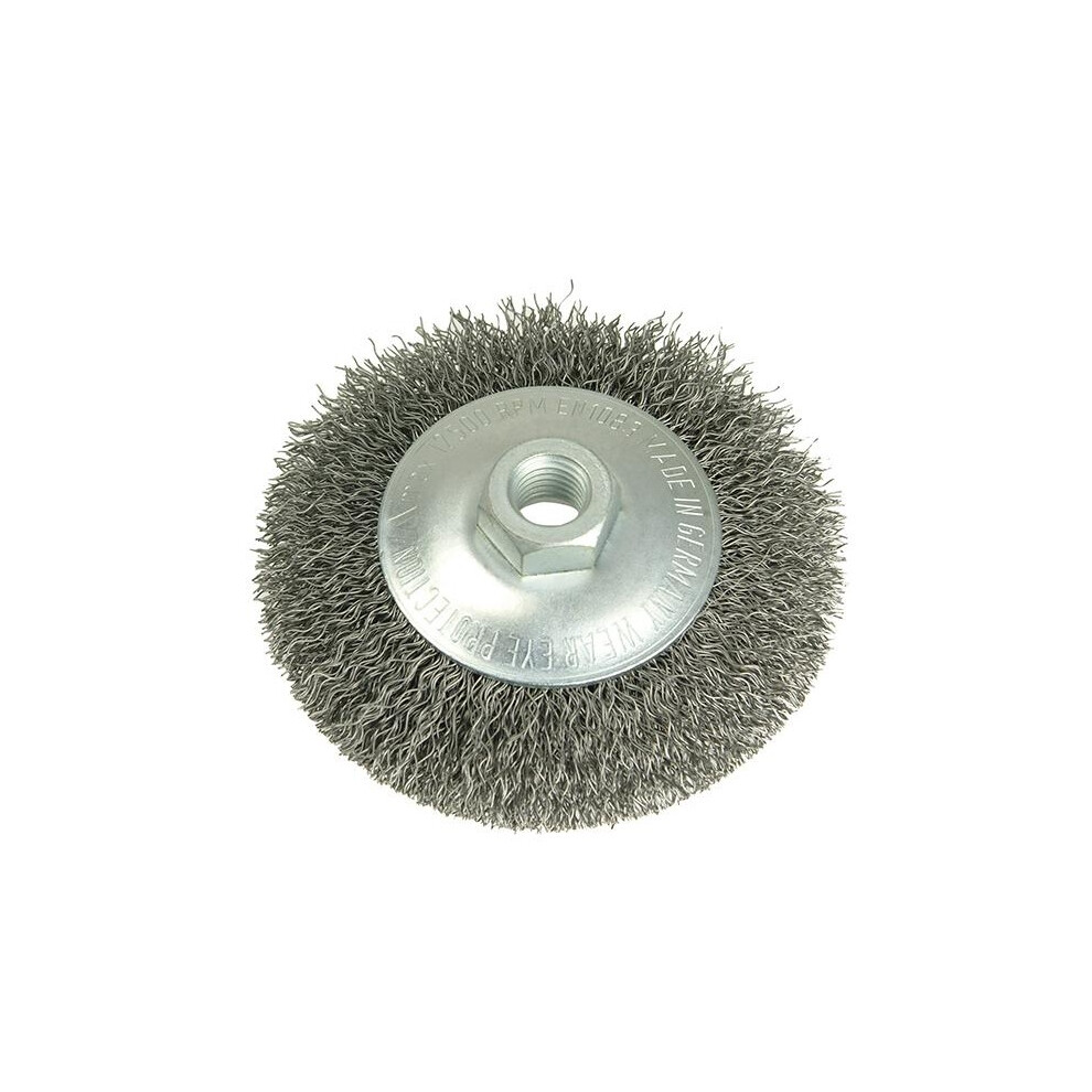 Lessmann Conical Bevel Brush 100Mm X M14 Bore, 0.35 Steel Wire 5063750499307