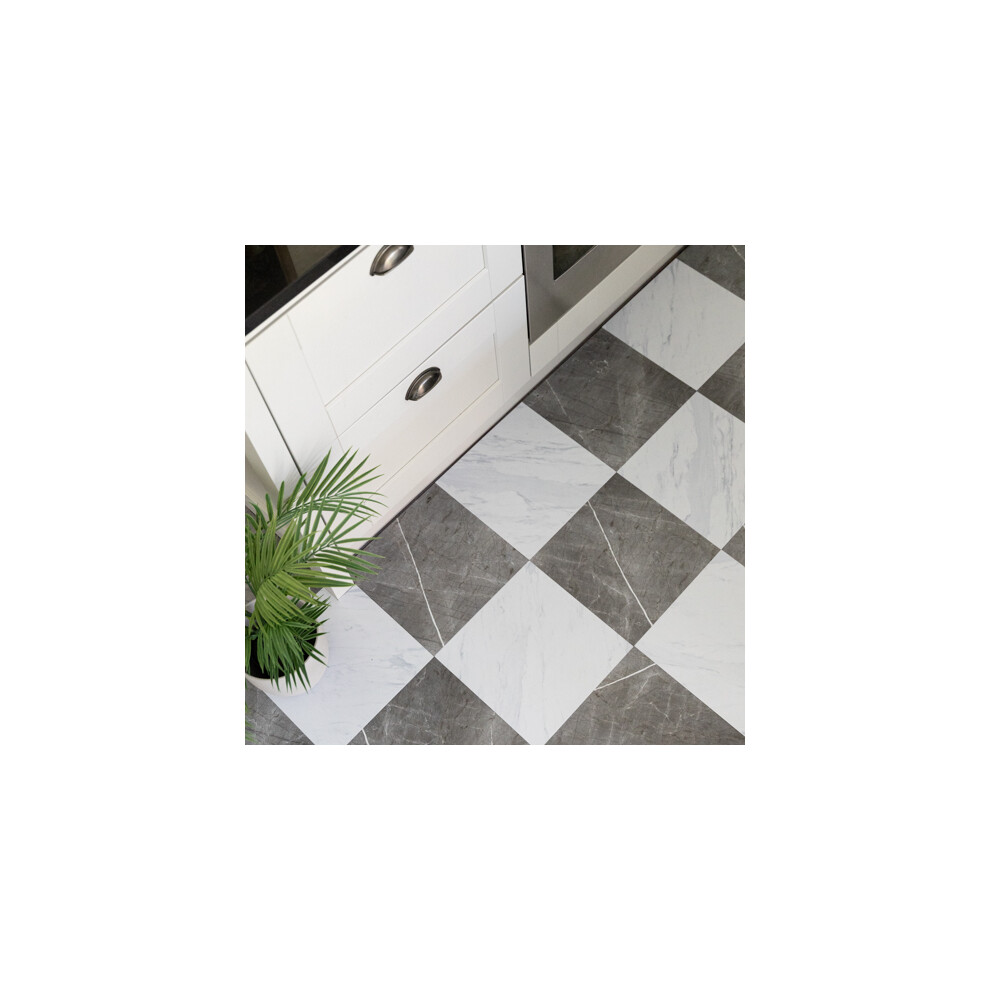 Floor Pops Bonneville Marble 30.48Cm X 30.48Cm Self-Adhesive Vinyl Floor Tiles