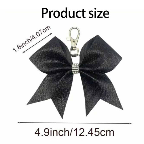 Lightweight Portable Bowknot Keyring Fabric Alloy Secure-Red 2