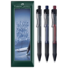 Faber-Castell Beyond Gel Pen 0.4mm Fine Black, Blue, Red