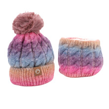 Beheiztes Mütze-Schal-Set 40-50C 53-58cm Violett USB