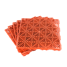 (1 x 5pc Anti-Slip Deck Boards) KCT Red Brick Garden Path and Patio Decking Interlocking Tiles