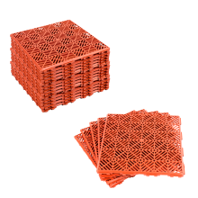 (4 x 5pc Anti-Slip Deck Boards) KCT Red Brick Garden Path and Patio Decking Interlocking Tiles
