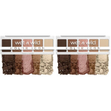 wet n wild Color Icon Eyeshadow Makeup 5 Pan Palette, Matte, Shimmer, Metallic, Long Wearing, Rich Buttery Pigment, Walking On Eggshells (Pack of 2)
