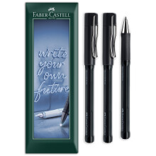 Faber-Castell Beyond Gel Broad Pen 0.6mm Black Pack of 3
