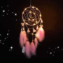 Pink Décor: Schlafzimmerdeko im Bohème-Stil für Frauen, Boho-Traumfänger aus umweltfreundlichen Materialien, Geschenk für Teenager und Frauen,