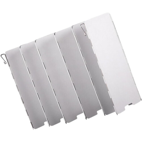 12pcs Folding Lightweight Camp Stove Windshield with Drawstring Bag