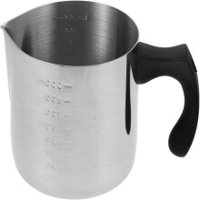900 ml smeltedigel for voks med svart plasthåndtak, dobbeltsidig skala for stearinlysvoks