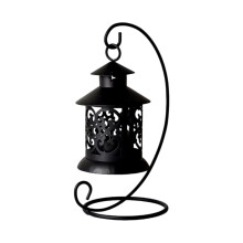 Elegant Wrought Iron Lantern Styles Candle Holders For-Black