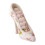 Practical High Heel Shaped Jewelry-Pink flowers on whit 1
