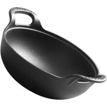 Gusseiserne Pfanne 25 cm, Outdoor-Camping-Kochgeschirr, unbeschichtet, robust