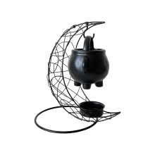 Ceramic Tealight Candle Holder Essential Oil Burners Wax-Black