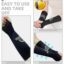 1 par ermer til volleyball, kompresjonsstøtte for sportstrening, pustende, elastisk design