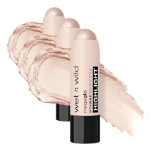wet n wild MegaGlo Makeup Stick, Buildable Color, Versatile Use, Cruelty-Free & Vegan - When the Nude Strikes (Pack of 3)