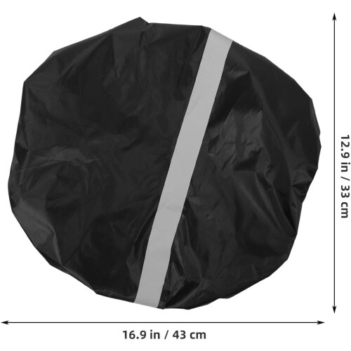 Vattentät cykelkorgfoder och regnskydd, svart 42x33x25cm 2