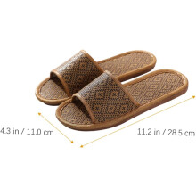 Pantuflas de ratán transpirables unisex, antideslizantes, para interiores, ligeras y resistentes al desgaste.