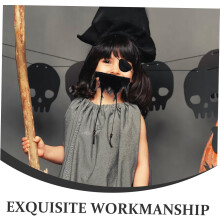 Ensemble de déguisement de pirate : cache-œil hypoallergénique, fausse ceinture souple